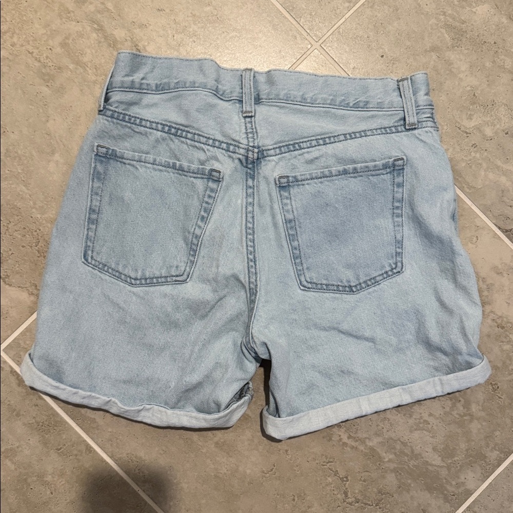 Old Navy High Rise Slouchy Straight Jean Shorts - Picture 2 of 3